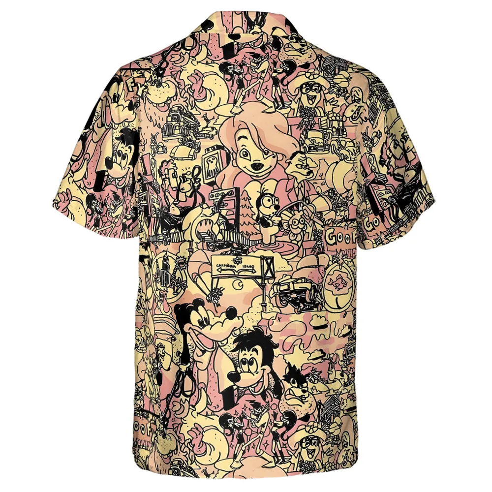 Goofy Movie Collage Hawaiian Shirt - 3