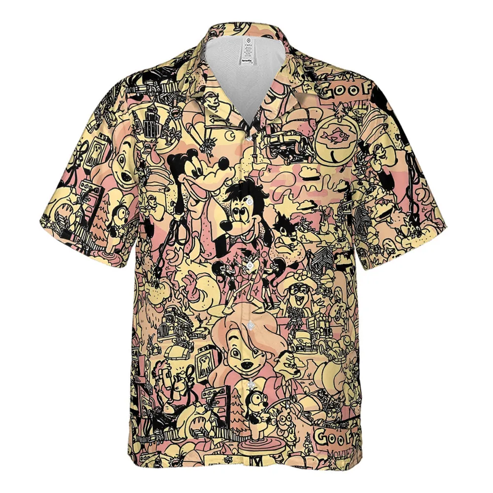 Goofy Movie Collage Hawaiian Shirt - 2