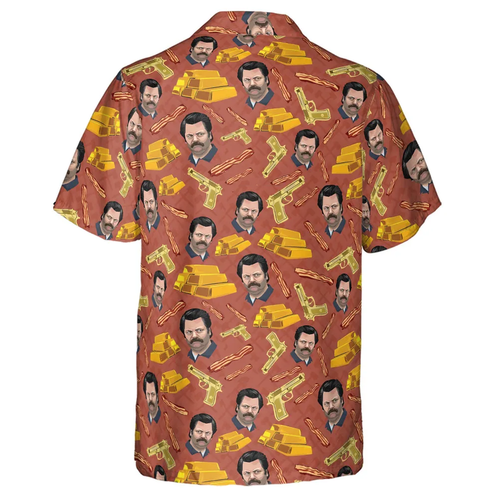 A Swan Song Parks and Recreation Hawaiian Shirt - 3