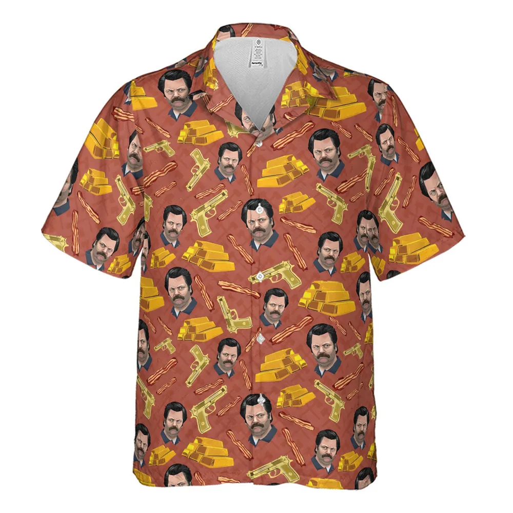 A Swan Song Parks and Recreation Hawaiian Shirt - 2