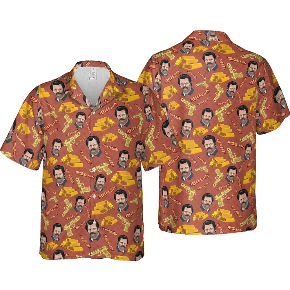 A Swan Song Parks and Recreation Hawaiian Shirt - 4