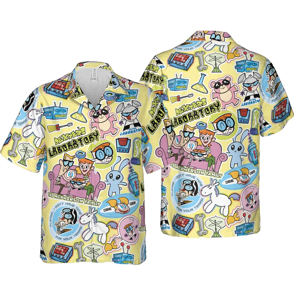 Dee Dee Mandark Dexter's Laboratory Funny Hawaiian Shirt - 4