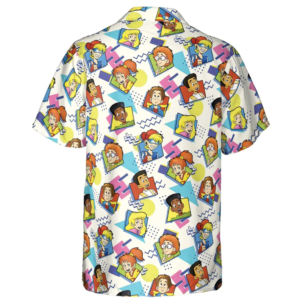 90s Pattern and Kids Club Hawaiian Shirt - 3