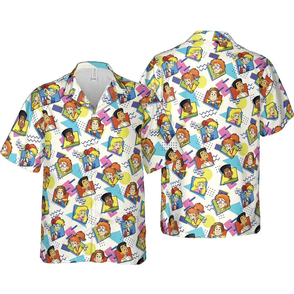 90s Pattern and Kids Club Hawaiian Shirt - 4