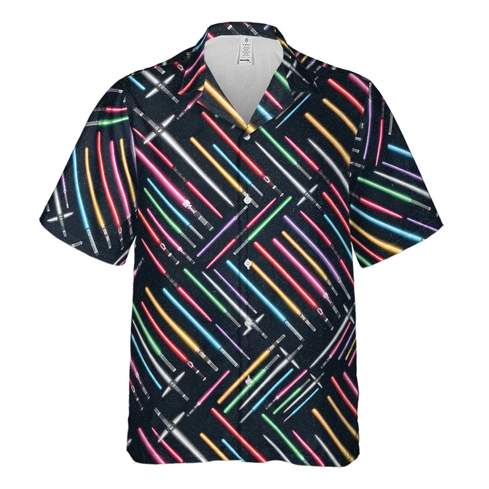 Lightsabers Star Wars Pattern Hawaiian Shirt - 2