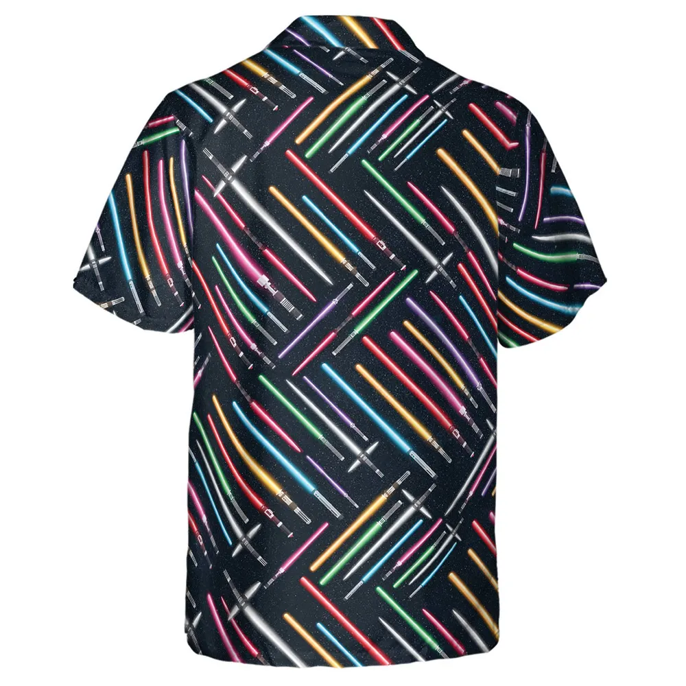 Lightsabers Star Wars Pattern Hawaiian Shirt - 3