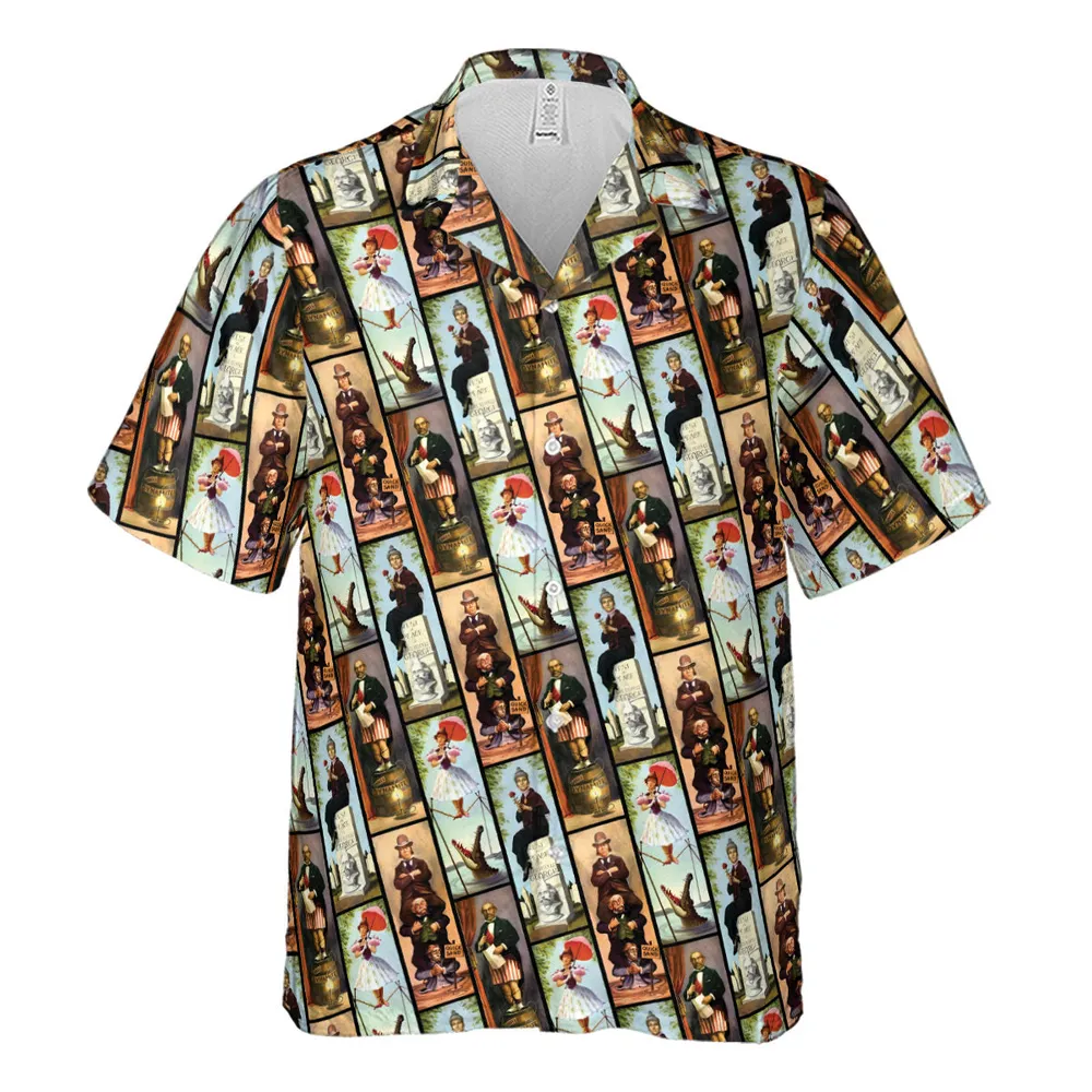 Haunted Mansion Vintage Stretch Pattern Hawaiian Shirt - 2