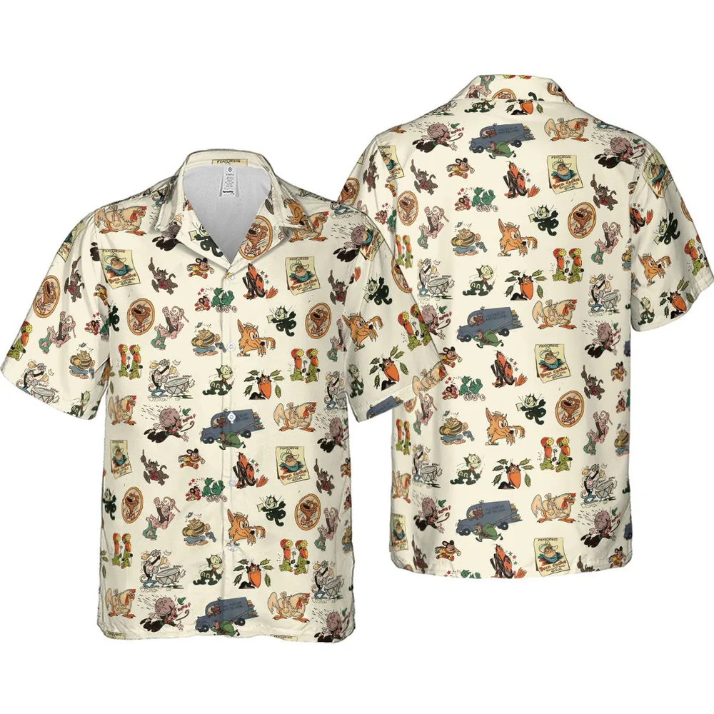 Nostalgia Terrytoons Characters Hawaiian Shirt - 4