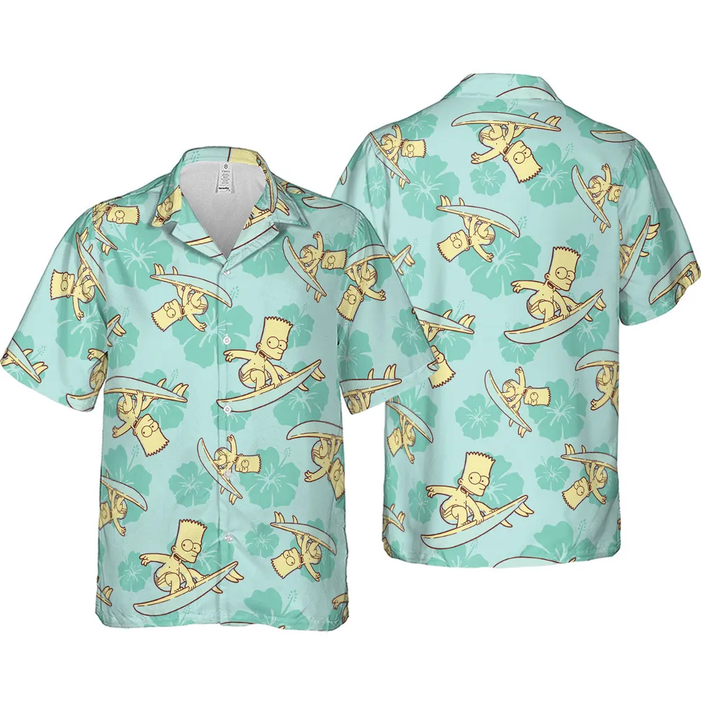 Surfing Simpsons The Simpsons Hawaiian Shirt - 4
