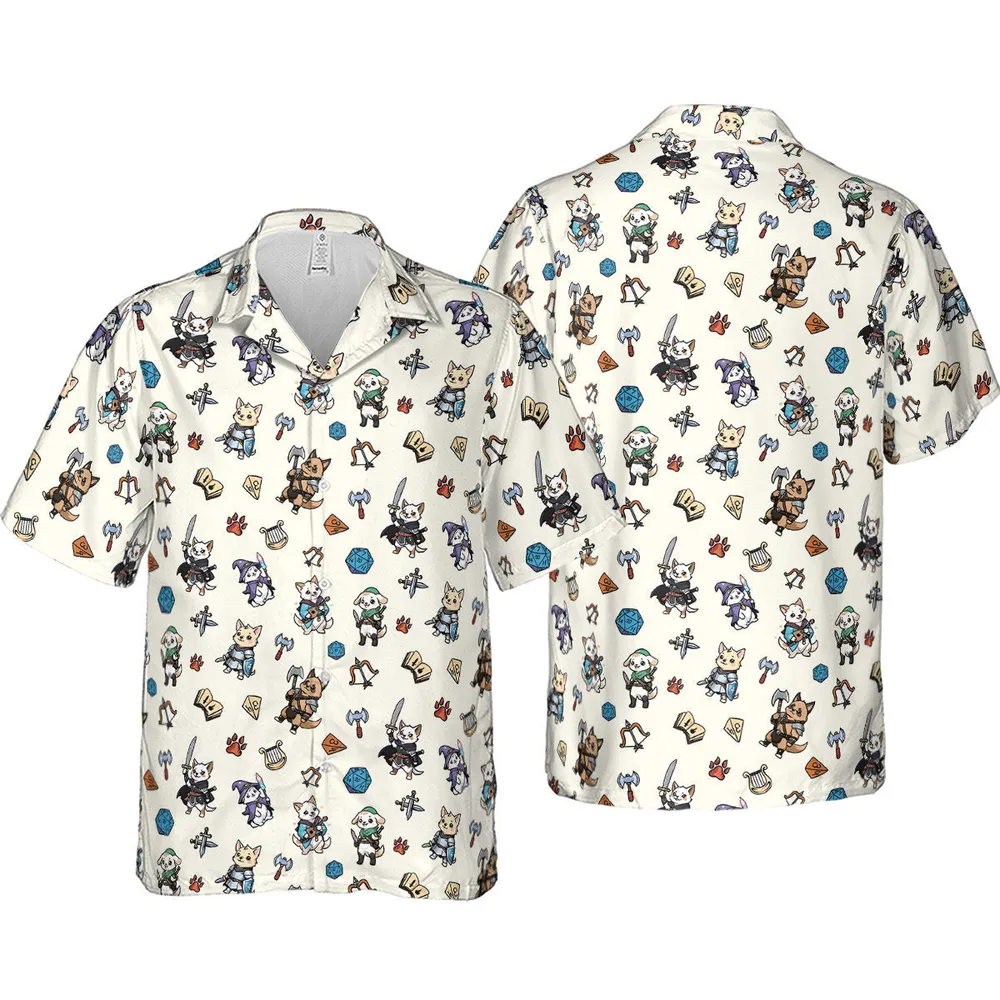 Dungeons and Dogs DnD Hawaiian Shirt - 4