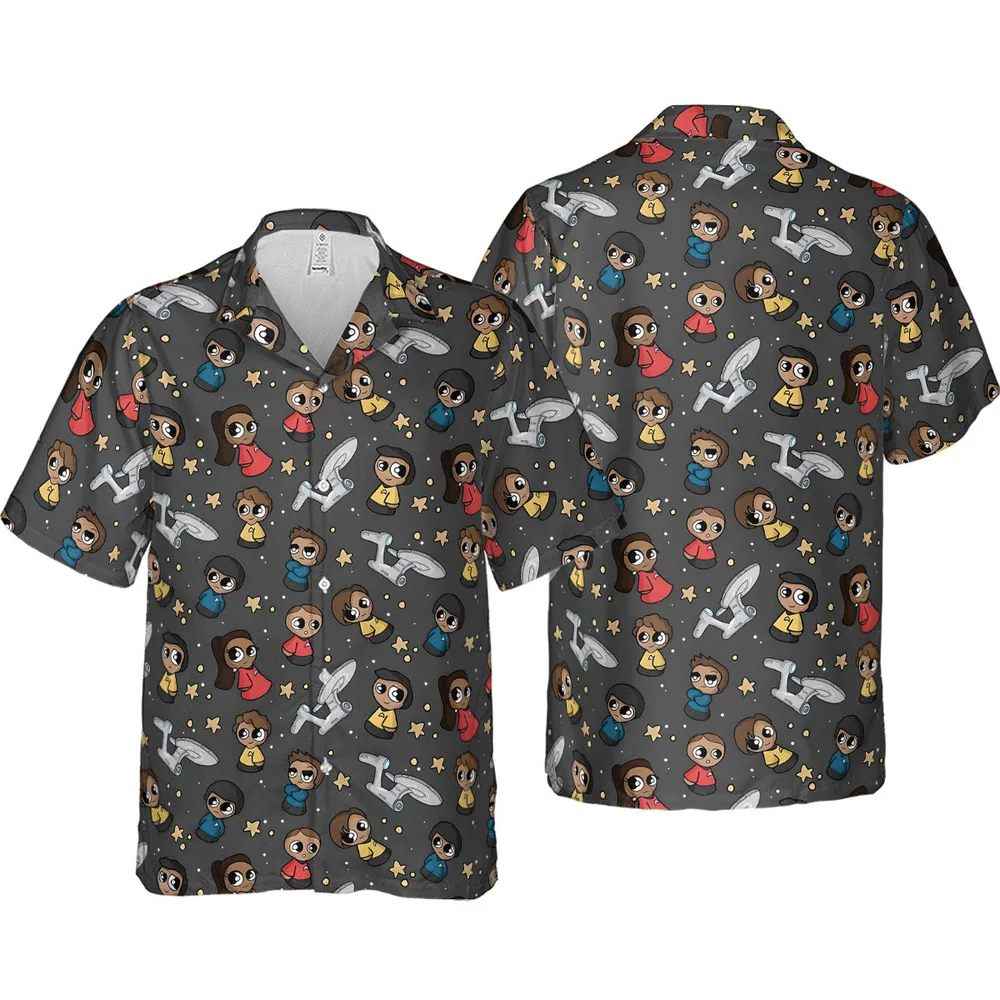 Cute Space Star Trek Hawaiian Shirt - 4