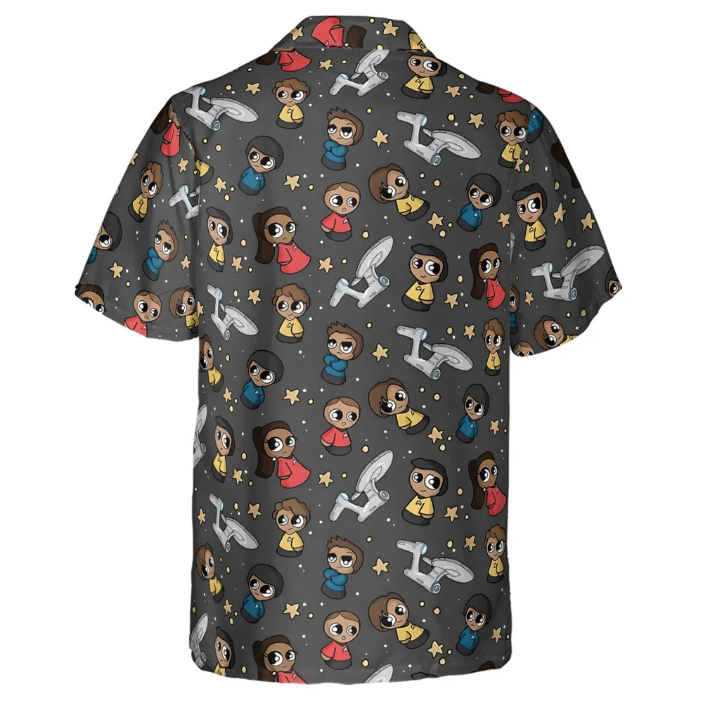 Cute Space Star Trek Hawaiian Shirt - 3