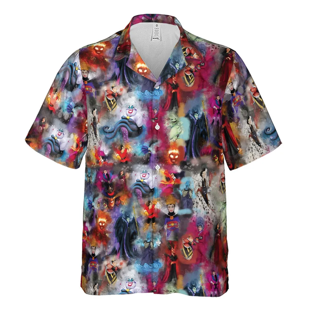 Watercolor Villains Hawaiian Shirt - 2