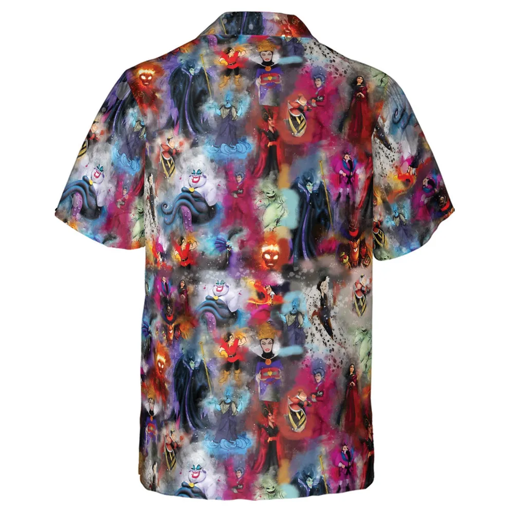 Watercolor Villains Hawaiian Shirt - 3