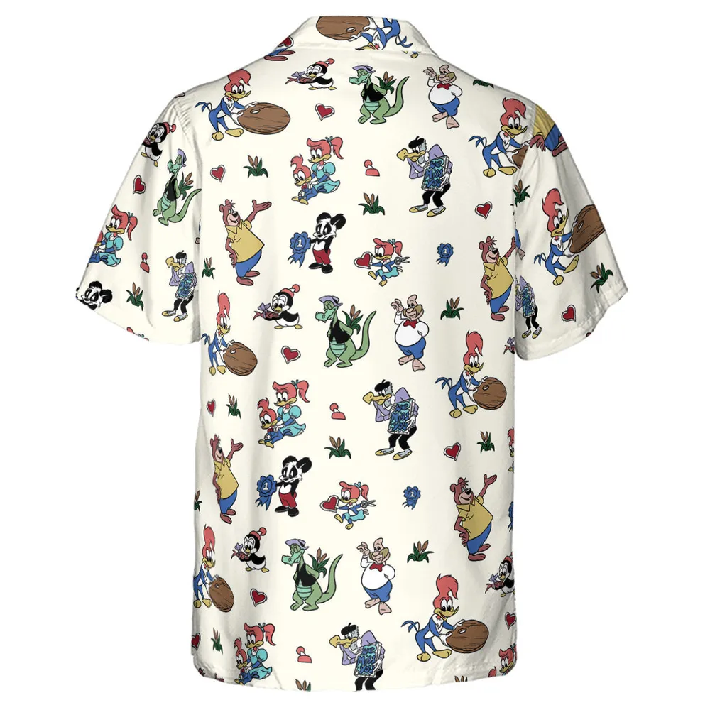 Woody Woodpecker Walter Lantz Hawaiian Shirt - 3