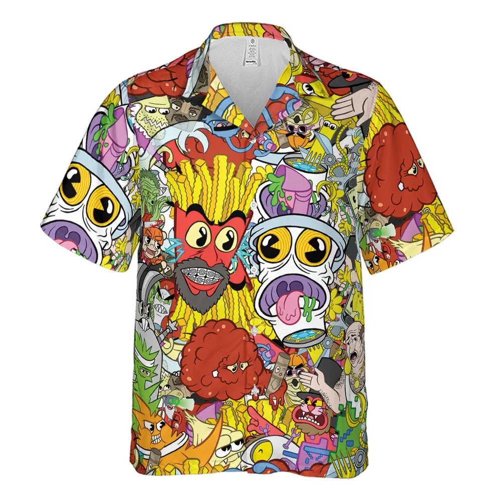 Pure Chaos Aqua Teen Hunger Force Hawaiian Shirt - 2