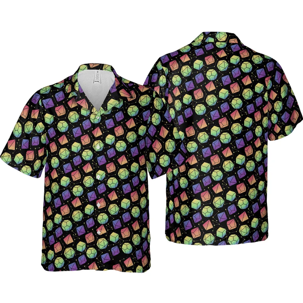 Rainbow Galaxy DnD Hawaiian Shirt - 4
