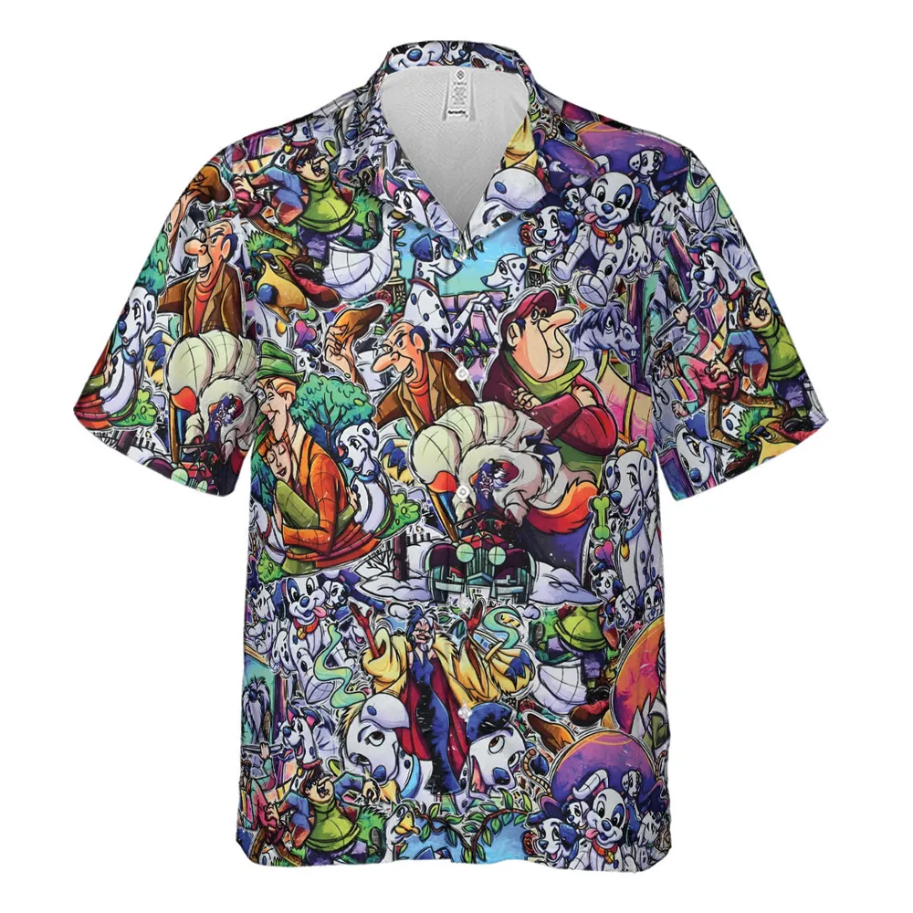101 Dalmatians Main 90s Hawaiian Shirt - 2