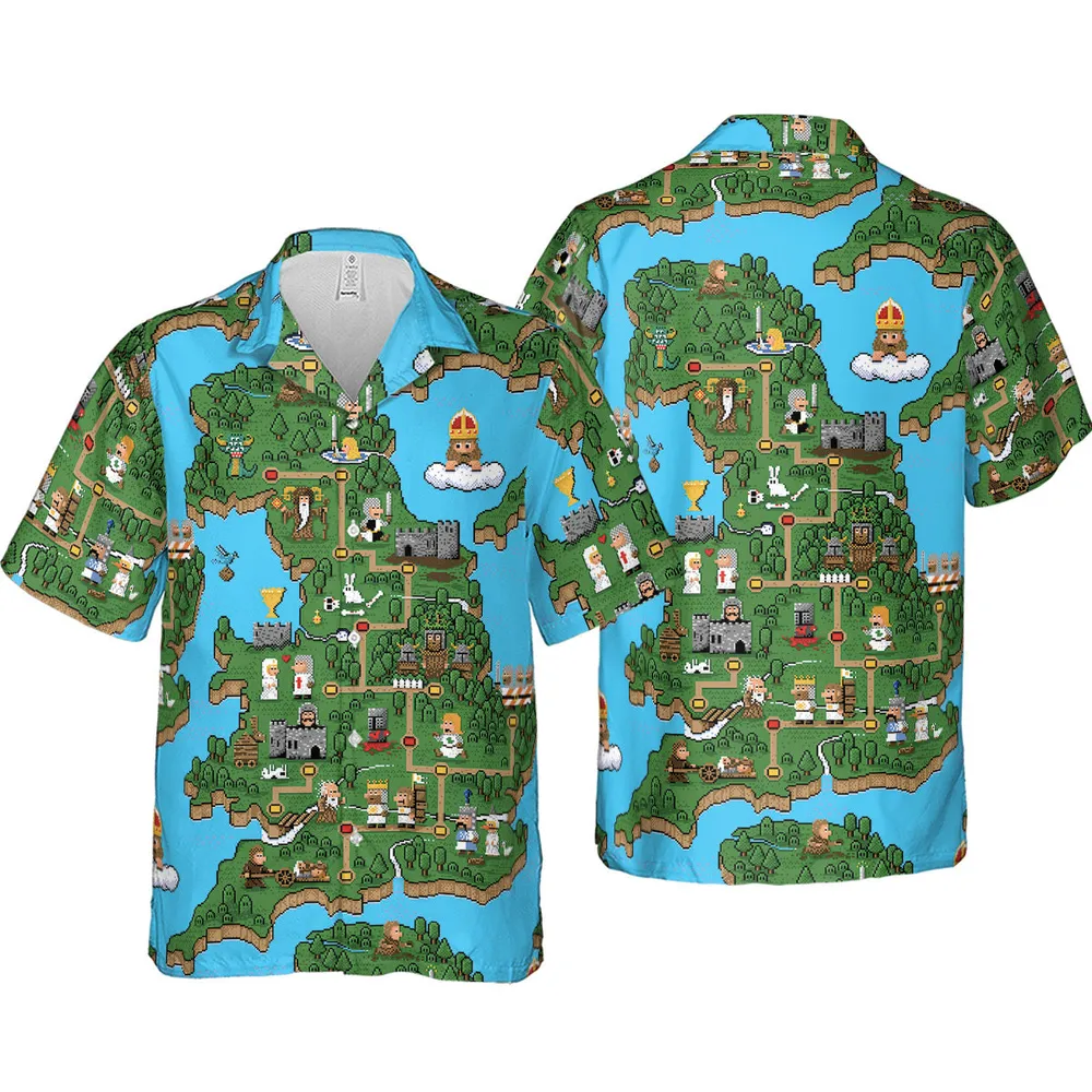 Pixel Art Python Monty Python Hawaiian Shirt - 4