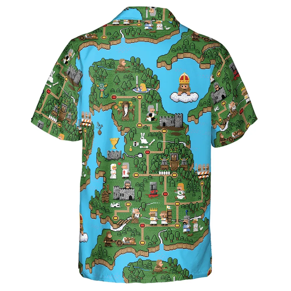 Pixel Art Python Monty Python Hawaiian Shirt - 3