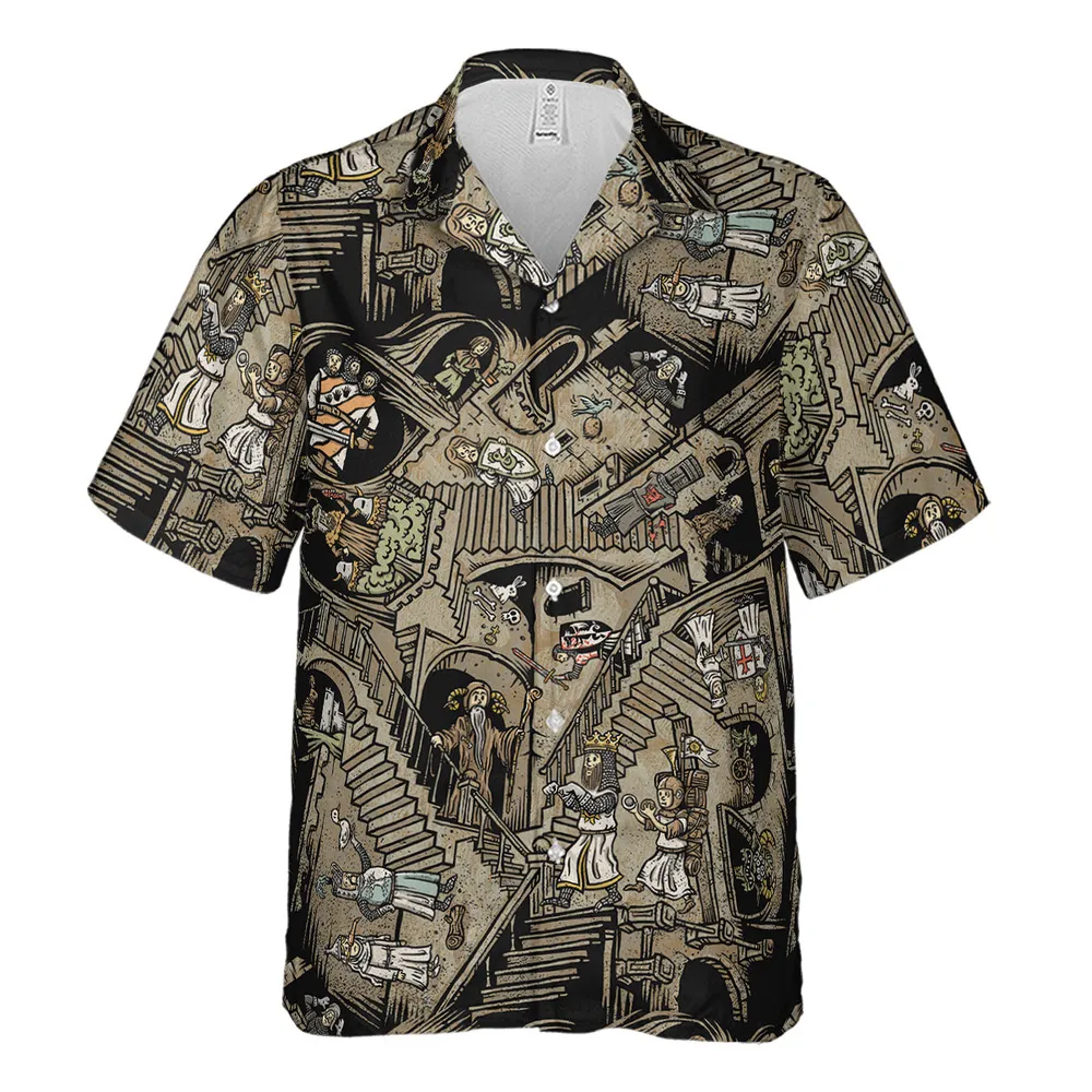 Monty Escher’s Relativity Hawaiian Shirt - 2