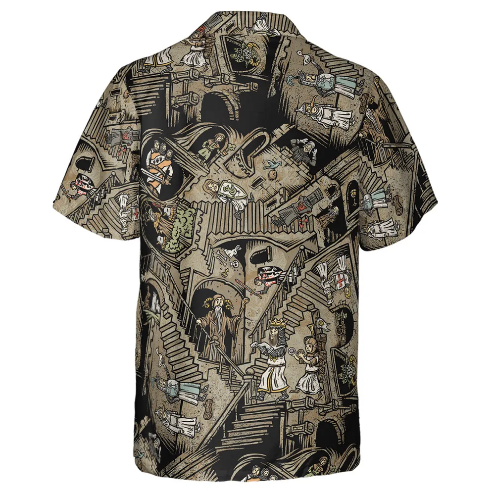 Monty Escher’s Relativity Hawaiian Shirt - 3