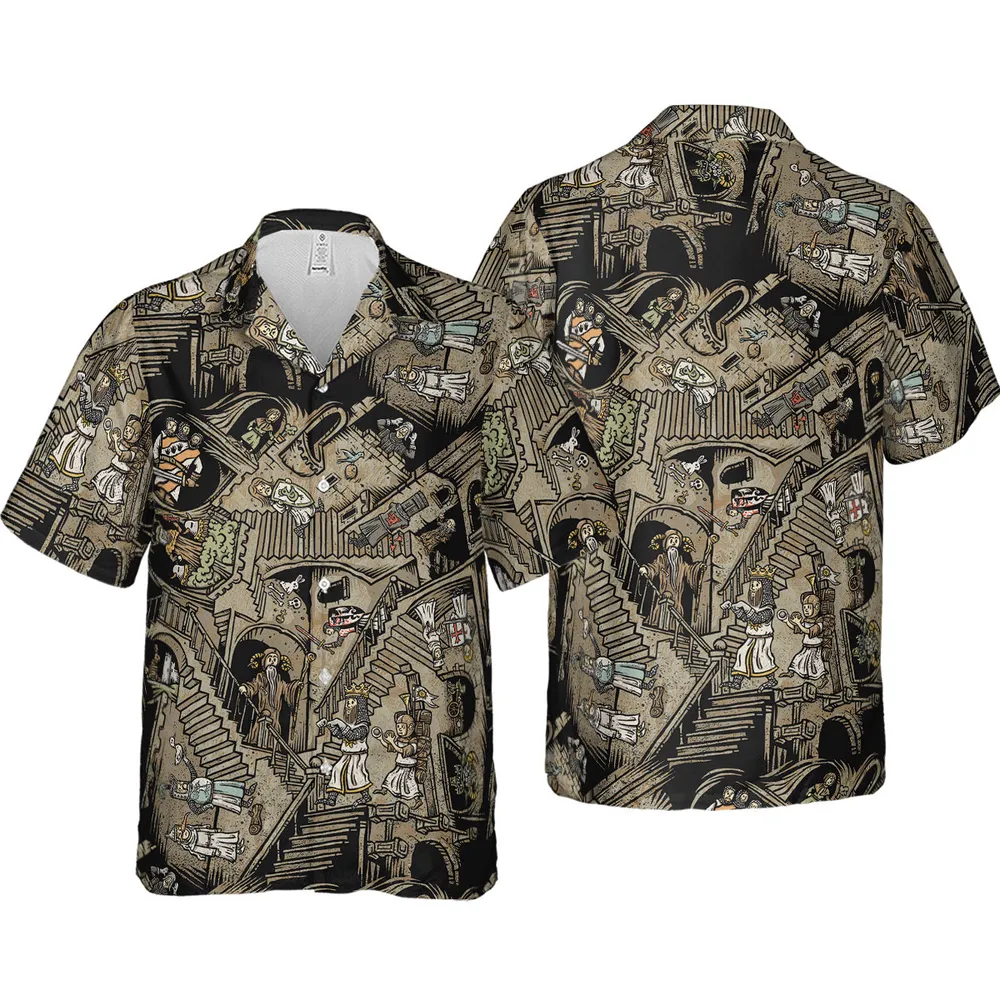 Monty Escher’s Relativity Hawaiian Shirt - 4