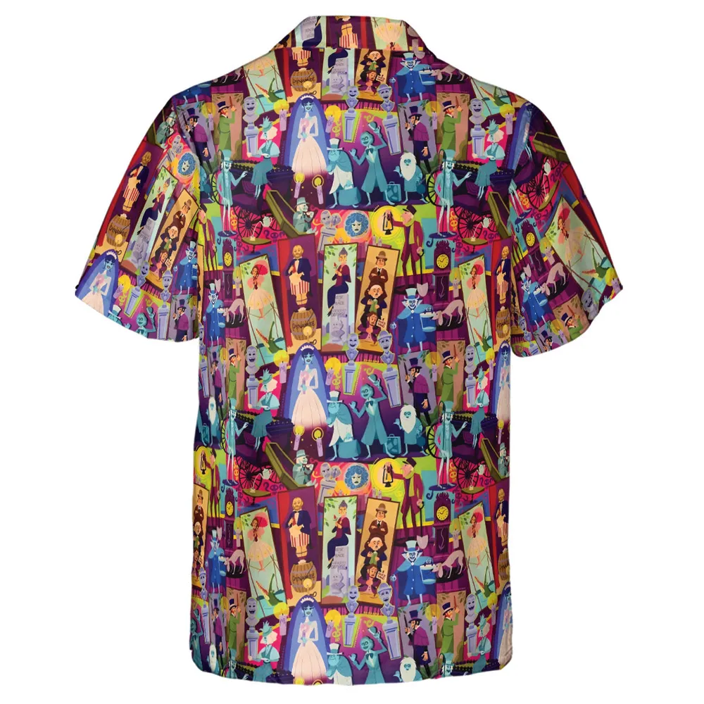 Retro Mansion Collage Hawaiian Shirt - 3