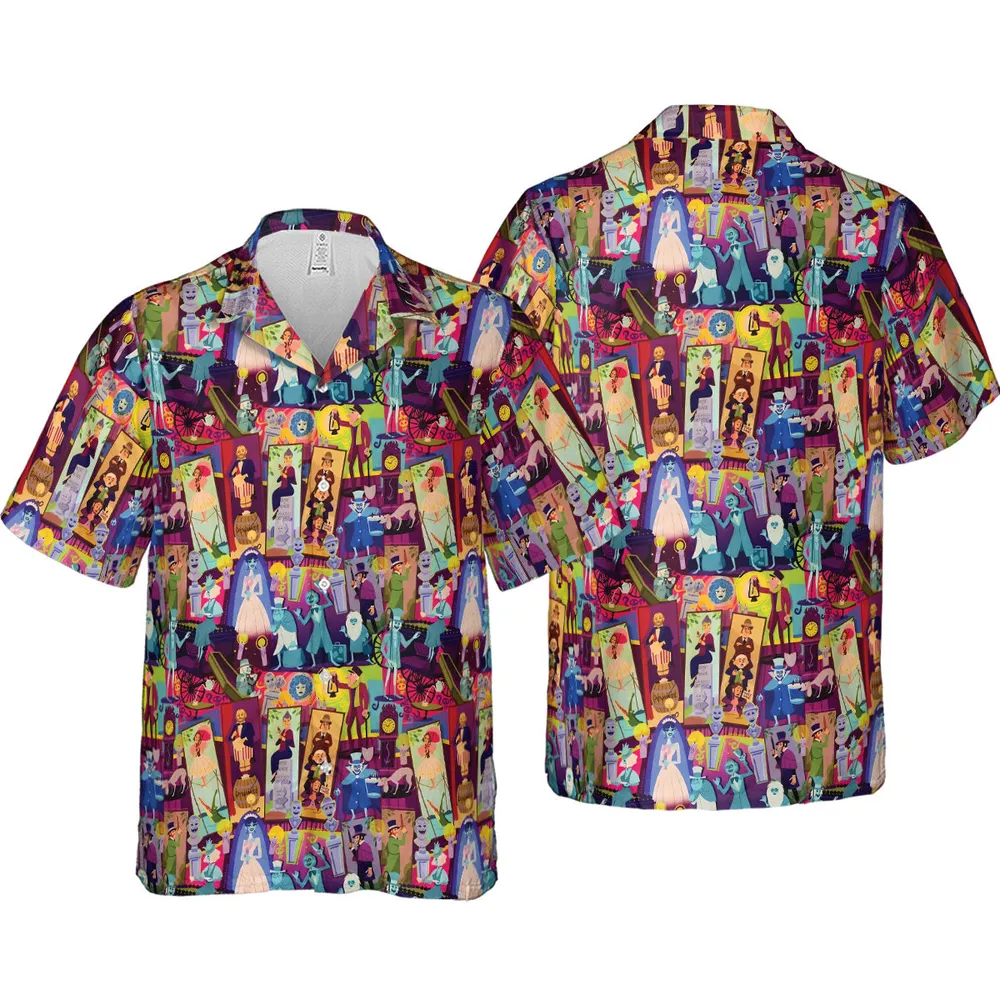 Retro Mansion Collage Hawaiian Shirt - 4