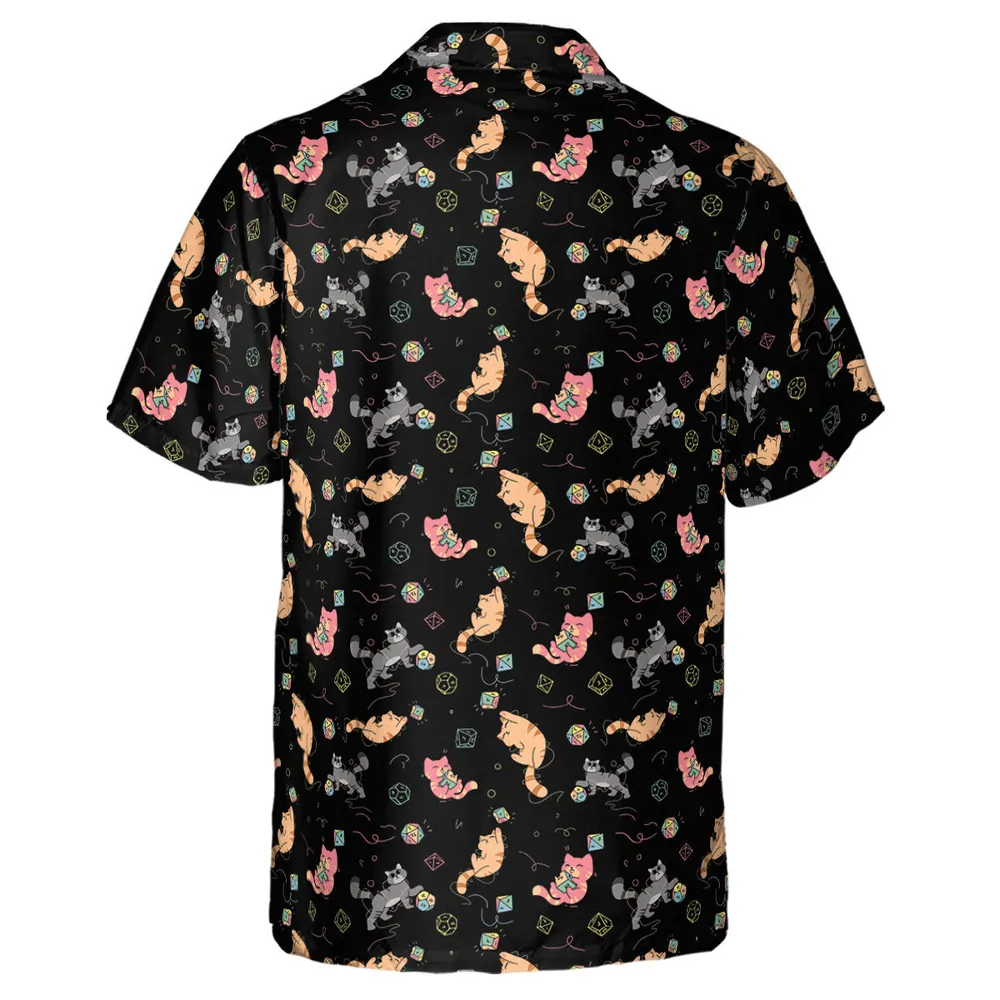 Dice Cat DnD Hawaiian Shirt - 3