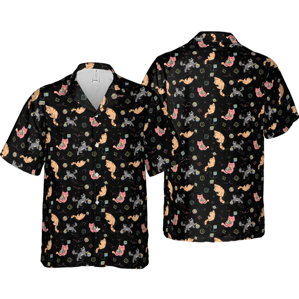 Dice Cat DnD Hawaiian Shirt - 4