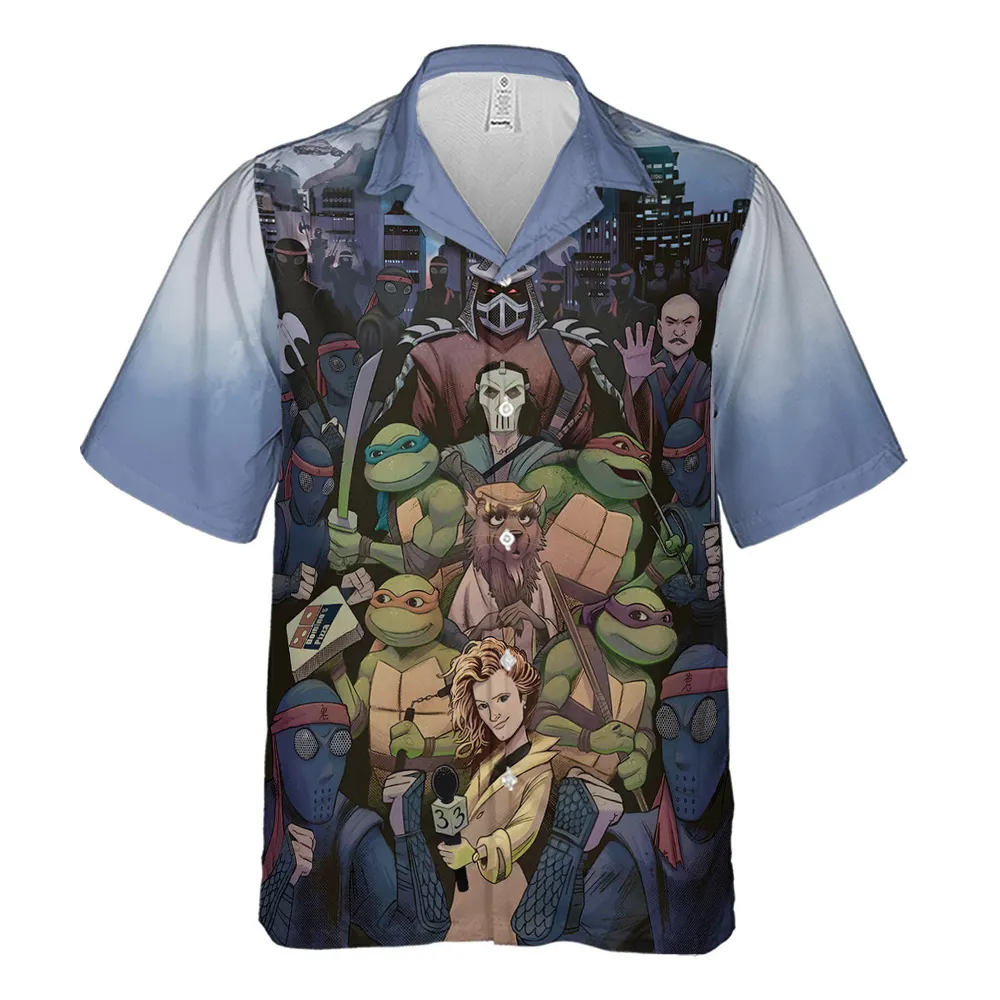 Turtles vs Ninja Teenage Mutant Ninja Turtles Hawaiian Shirt - 2