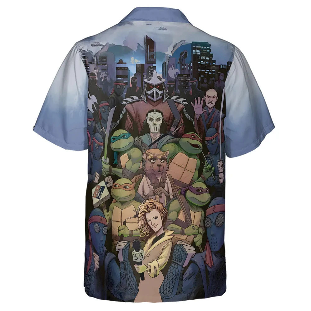 Turtles vs Ninja Teenage Mutant Ninja Turtles Hawaiian Shirt - 3