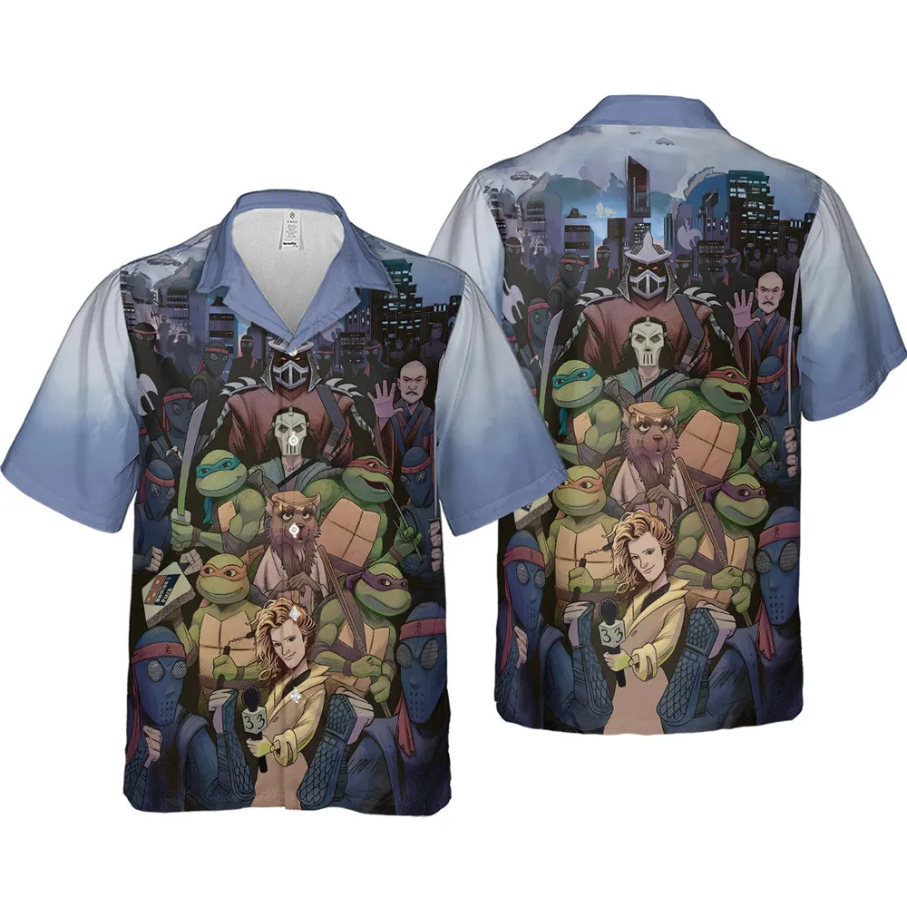 Turtles vs Ninja Teenage Mutant Ninja Turtles Hawaiian Shirt - 4