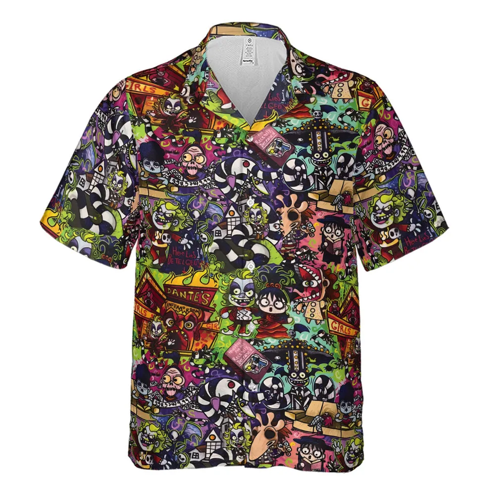 Spooky Chic Beetlejuice Hawaiian Shirt - 2