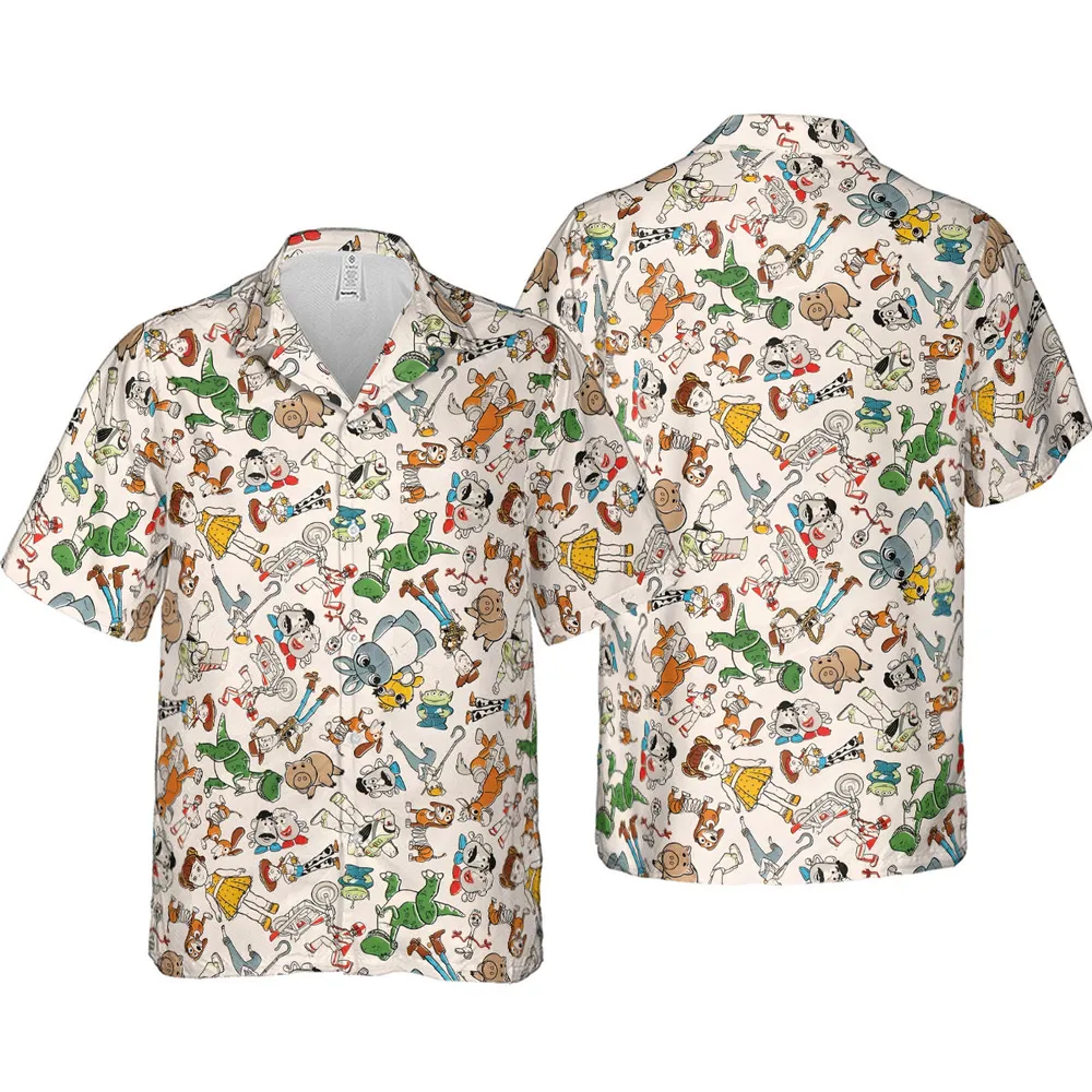 Toy Story Toss Pattern Hawaiian Shirt - 4