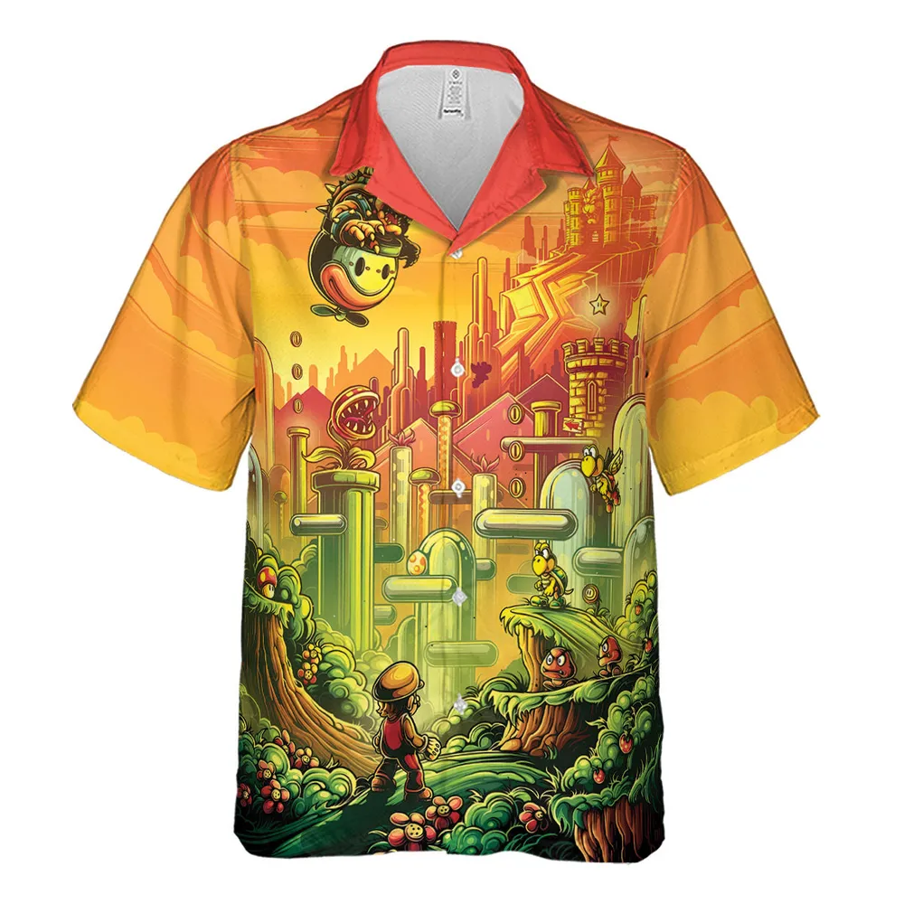 Plumber Kingdom Super Mario Hawaiian Shirt - 2