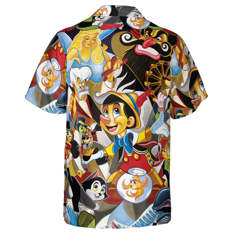 Pinocchio Seamless Hawaiian Shirt - 3