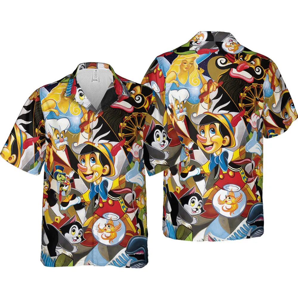 Pinocchio Seamless Hawaiian Shirt - 4