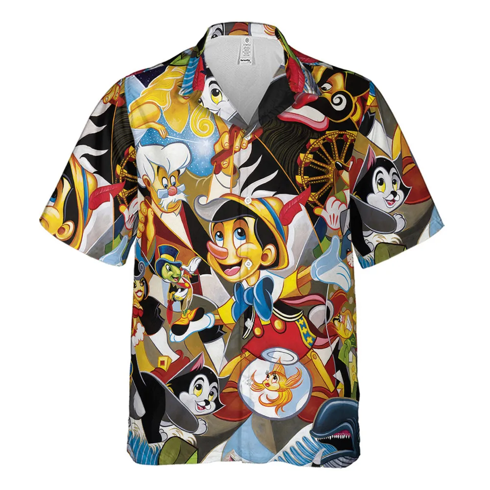 Pinocchio Seamless Hawaiian Shirt - 2