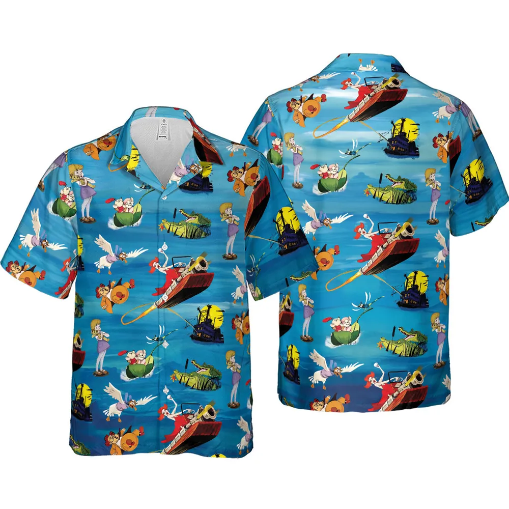 Chasing The Rescuers Characters Hawaiian Shirt - 4