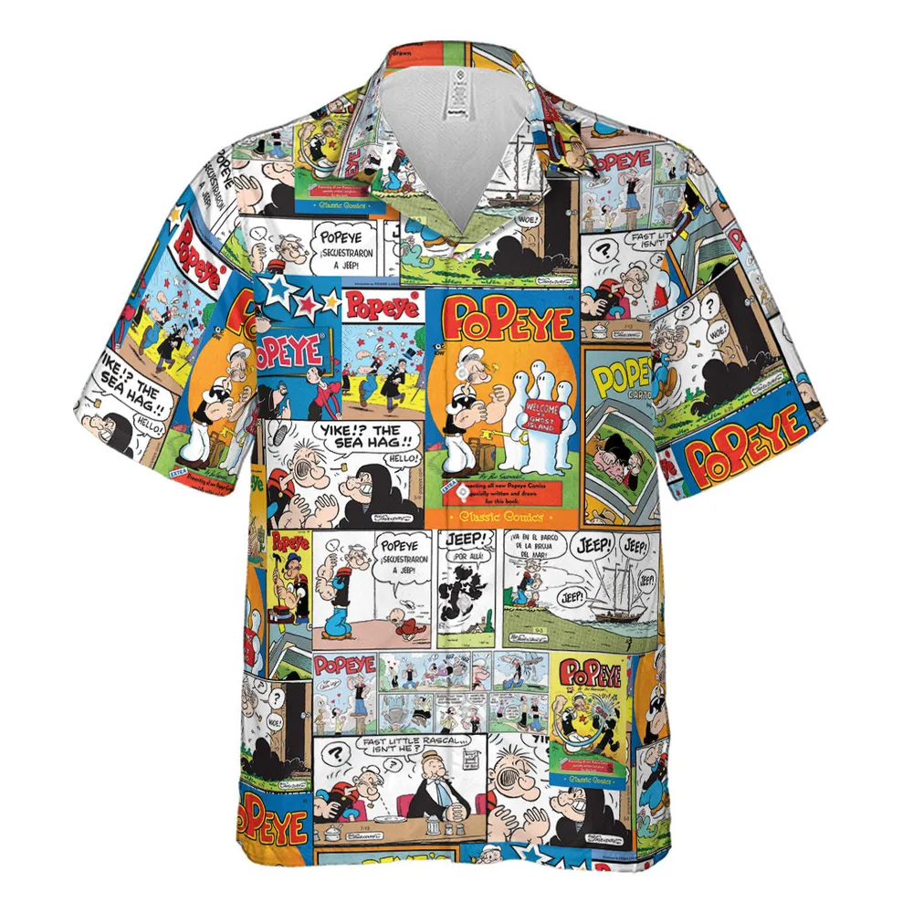 Olive Oyl Popeye Comic Hawaiian Shirt - 2