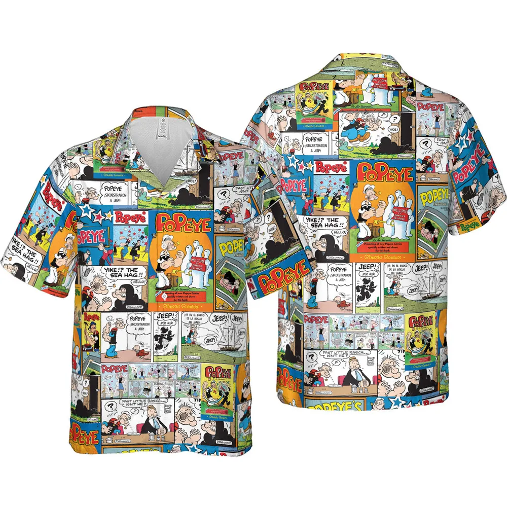 Olive Oyl Popeye Comic Hawaiian Shirt - 4
