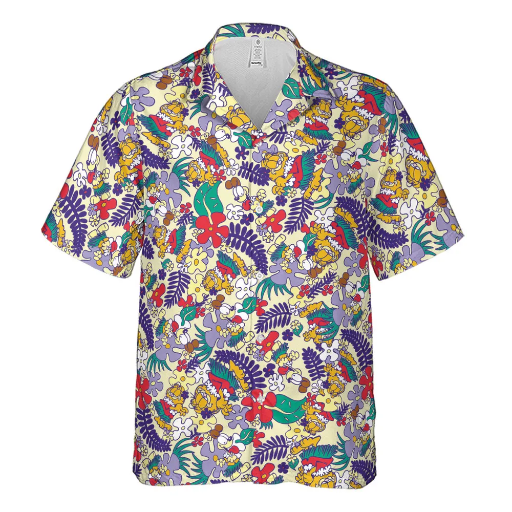 Aloha Garfield And Odie  Hawaiian Shirt - 2