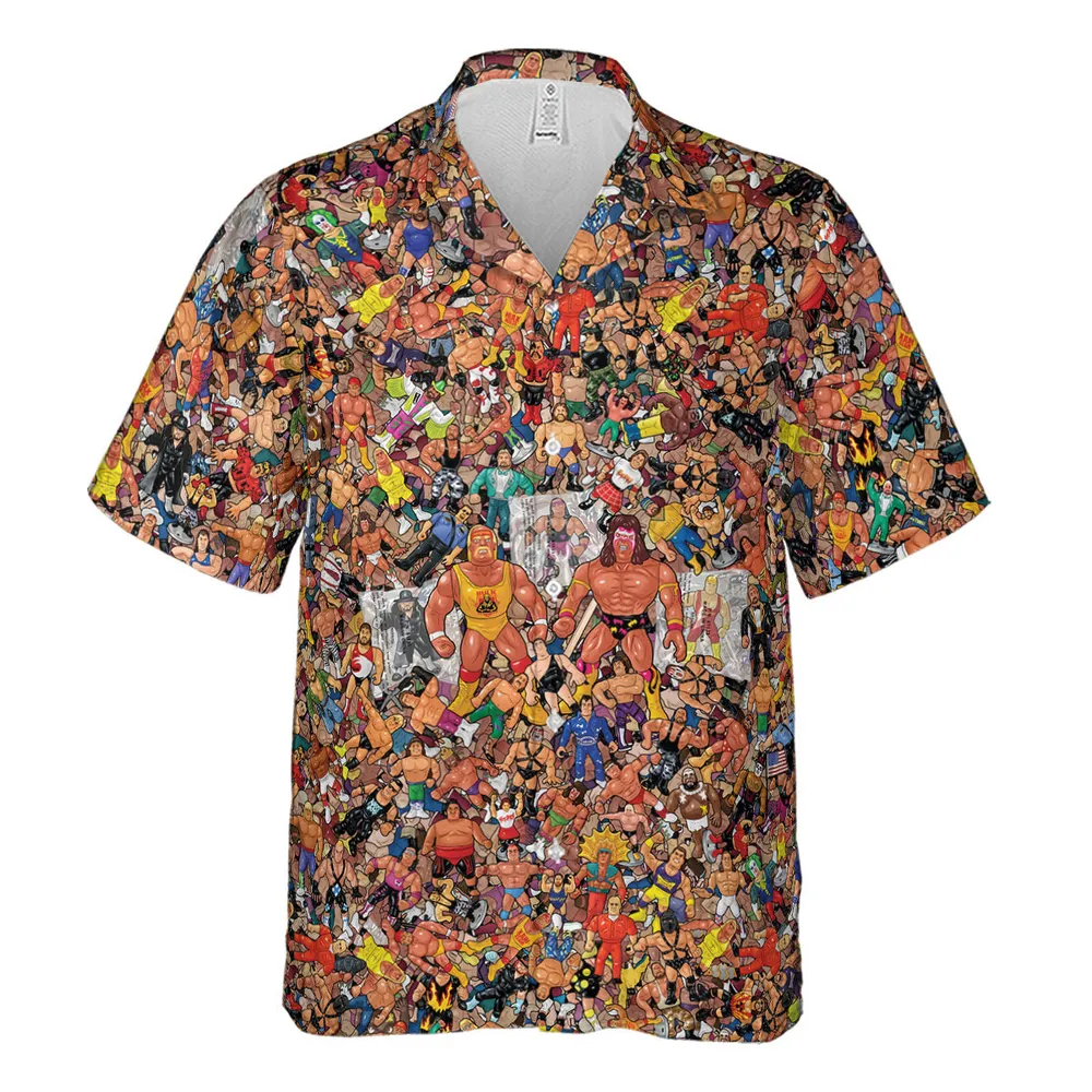 Wrestling Hulk Hogan and Buddies Figures Hawaiian Shirt - 2