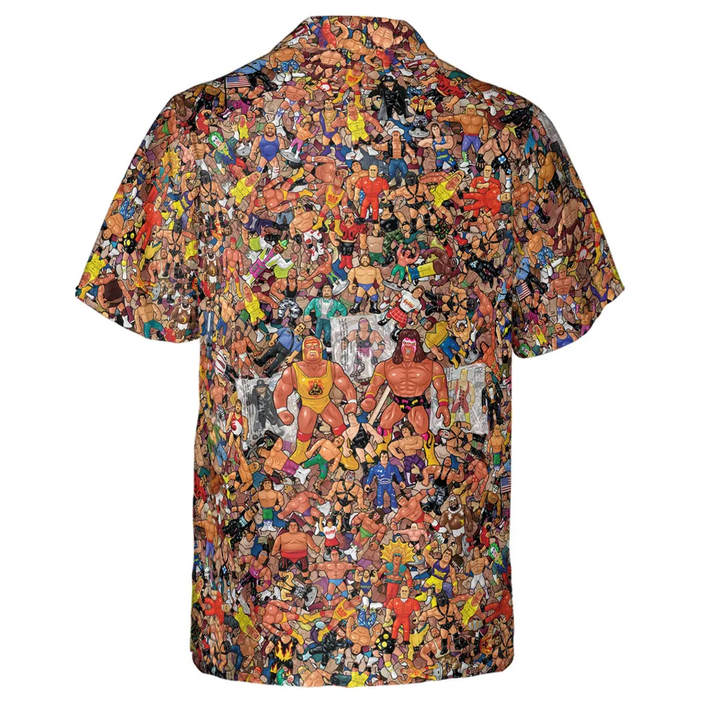 Wrestling Hulk Hogan and Buddies Figures Hawaiian Shirt - 3