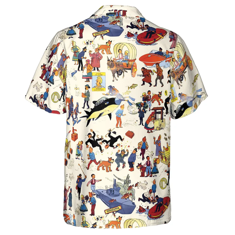 Tintin Adventure Kuifje Hawaiian Shirt - 3