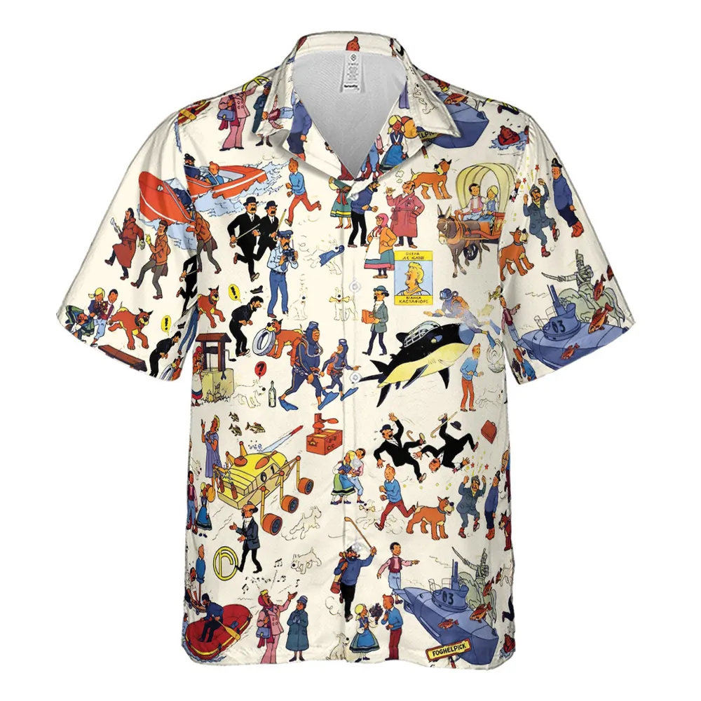 Tintin Adventure Kuifje Hawaiian Shirt - 2