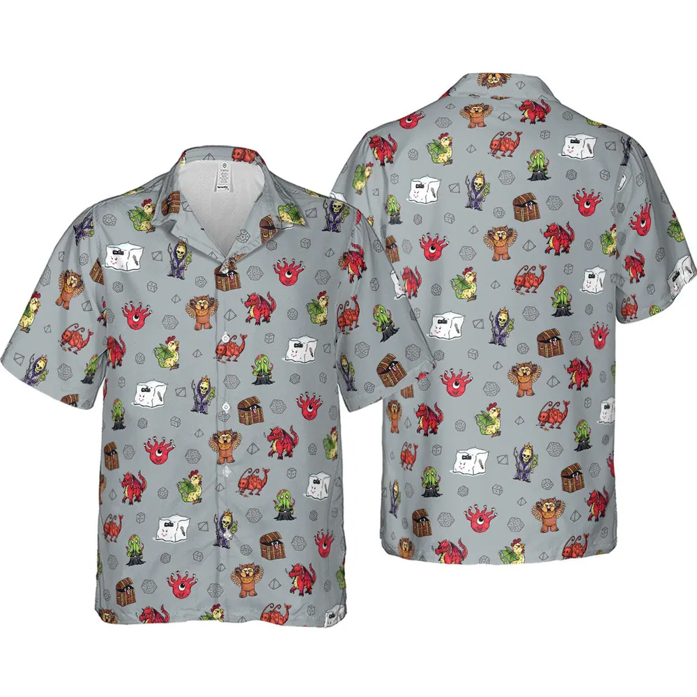 Little Monsters DnD Hawaiian Shirt - 4