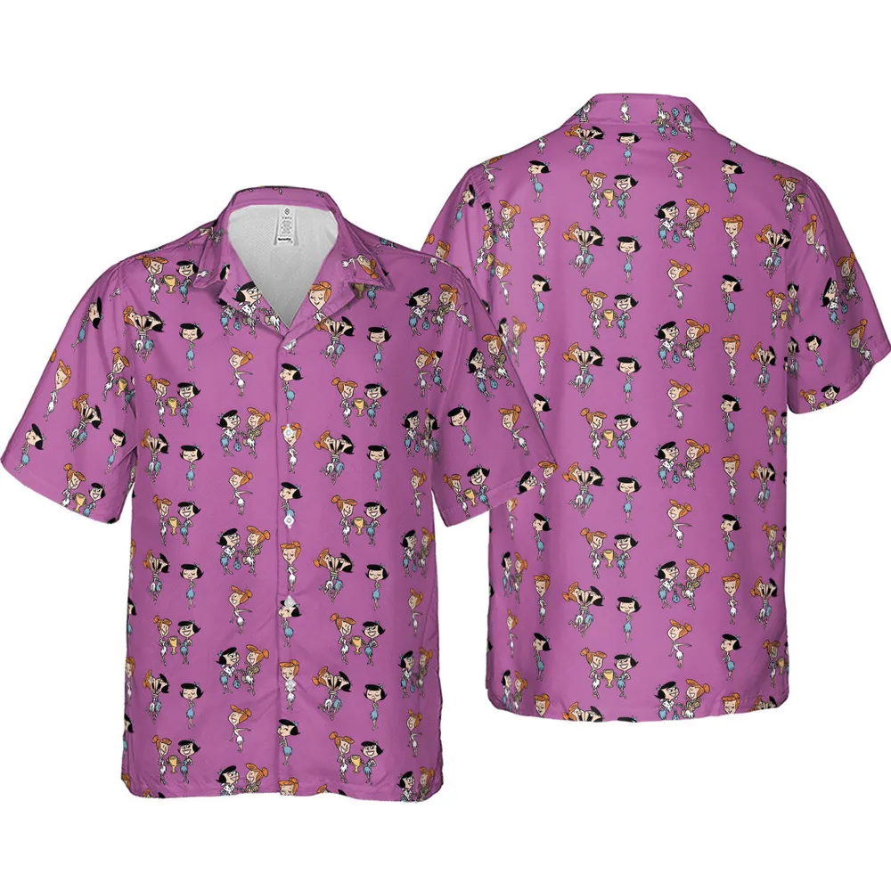 Wilma and Betty The Flintstones Hawaiian Shirt - 4